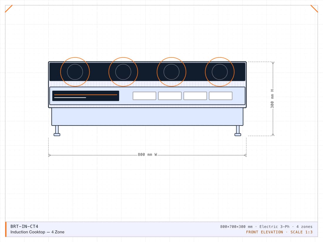 Induction Cooktop — 4 Zone