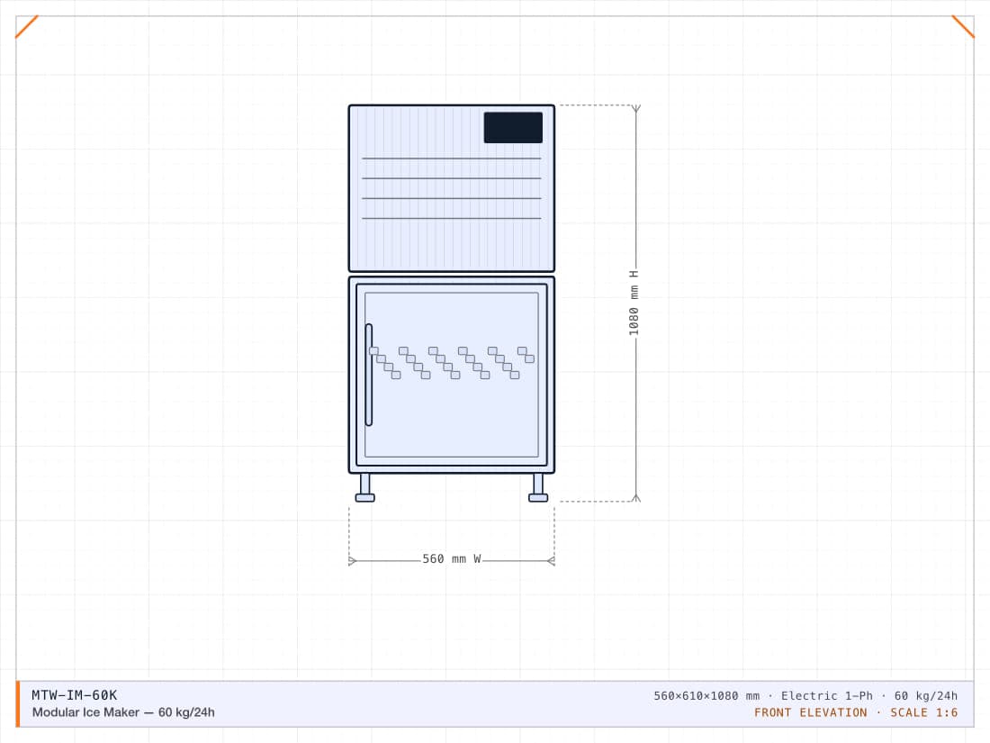 Modular Ice Maker — 60 kg/24h