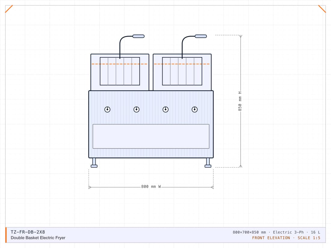 Double Basket Electric Fryer