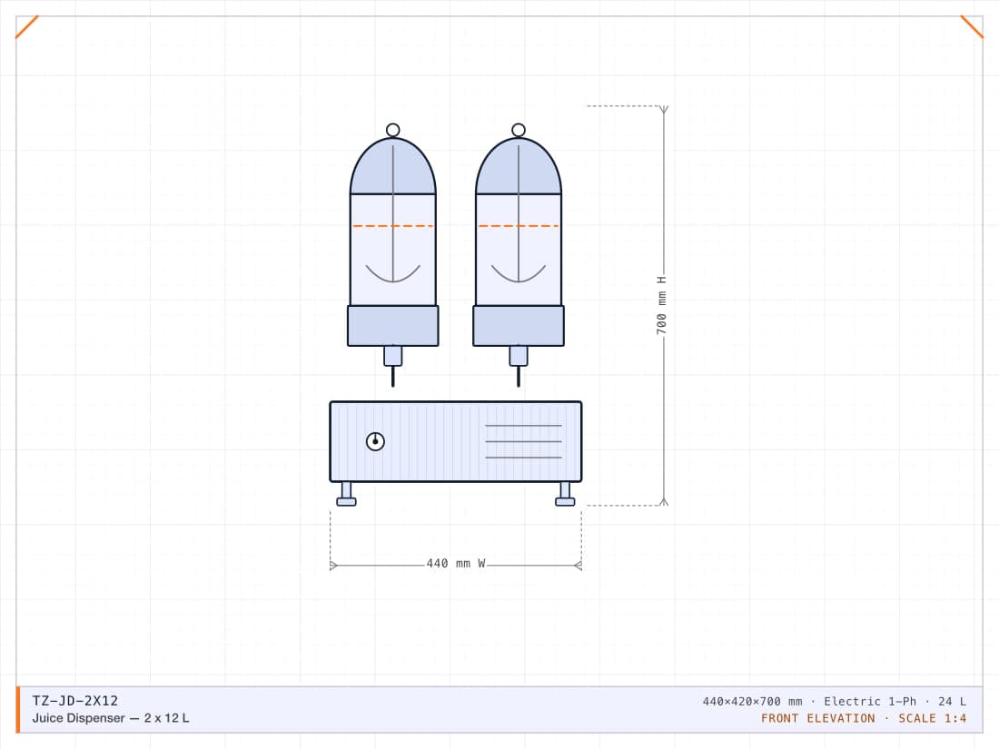 Juice Dispenser — 2 x 12 L