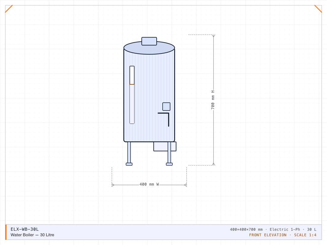 Water Boiler — 30 Litre — view 1