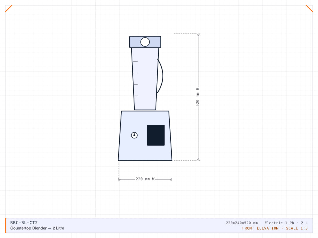 Countertop Blender — 2 Litre — view 1